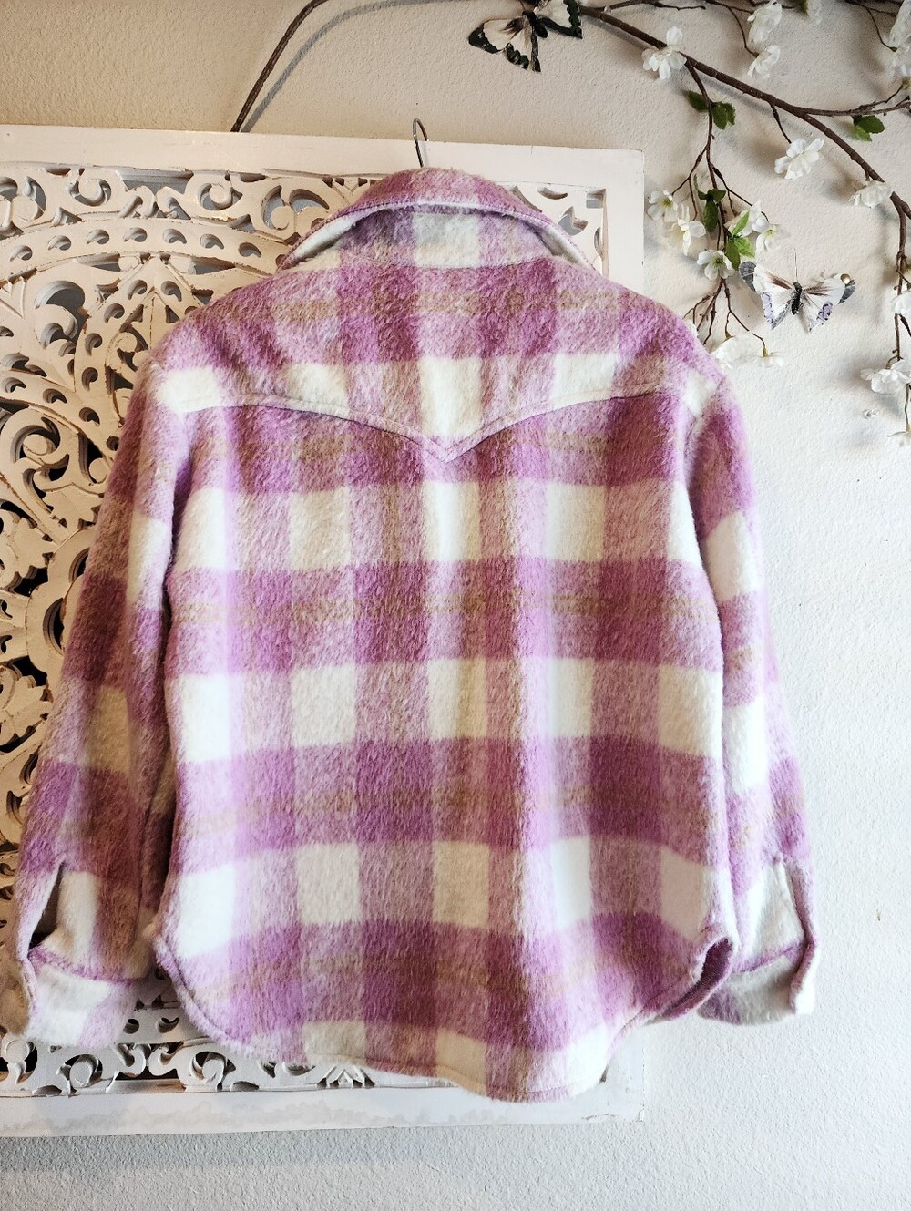 R.G. KANE PLAID PINK FRONT BUTTON LONG SLEEVE SHIRT WOMENS SIZE SMALL - Picture 13 of 15